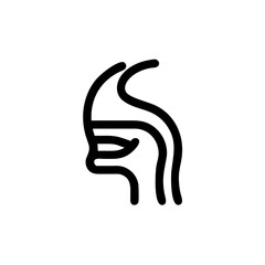 Fototapeta premium esophagus icon of a woman's head 