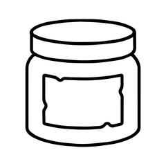 cream jar icon with craft label on white background vector
Vector icon sport and health