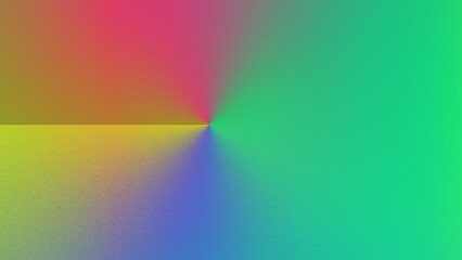 Vibrant radial gradient with hues of red, yellow, blue, and green transitioning smoothly from a central point