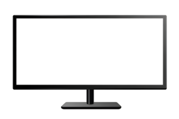 lcd monitor isolated on white