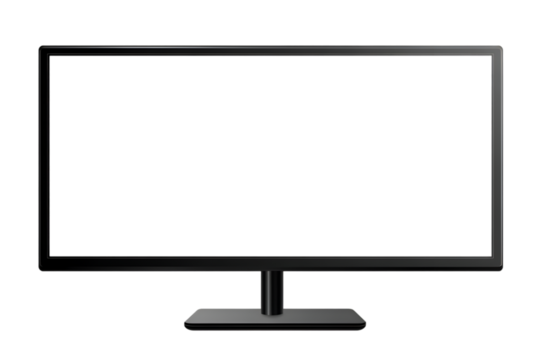 lcd monitor isolated on white