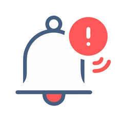 Bell Notification Icon Representing Alert Signal and Real-Time Message Reminder