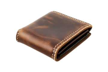 leather wallet isolated on white