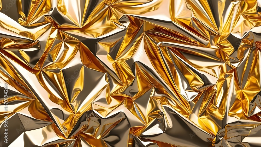 Poster luxurious folds of shimmering gold fabric, creating a captivating interplay of light and shadow. a r