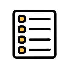 Bullet List Icon Representing Organized Content and Structured Information