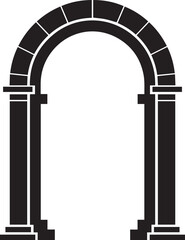 Arch Door Silhouette Vector – Classic Curved Entry Illustration