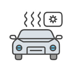 Car Air Conditioner Icon Representing Vehicle Cooling System and Climate Control