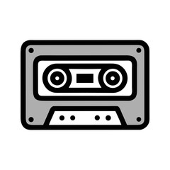 Fototapeta premium Cassette Tape Icon Representing Vintage Audio and Analog Music Playback