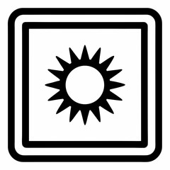 Sun Icon Vector Illustration Bright Sun with Rays for Solar, Weather, and Energy Symbols

