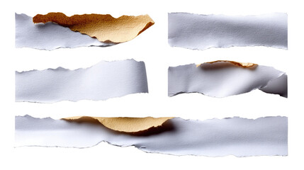 Fototapeta premium Torn Paper Fragments: A collection of jagged, torn paper fragments reveals glimpses of the underlying layer, suggesting stories yet untold and waiting to be written.