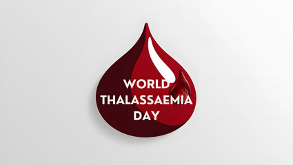Obraz premium World Thalassemia day concept with red blood droplet