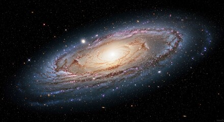 Naklejka premium Spiral galaxy in deep space