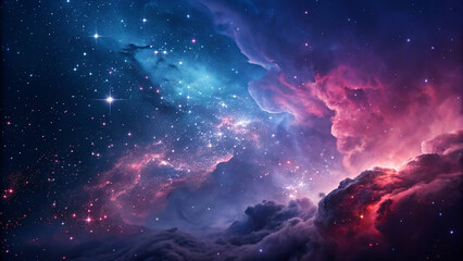 Fototapeta premium Infinite Expanse of Cosmic Dust and Nebulae