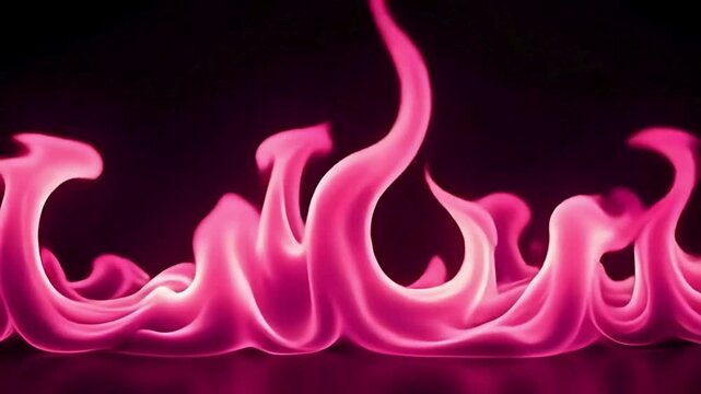 Pink fire flames background video for visuals and effects hot burning bright motion graphics design