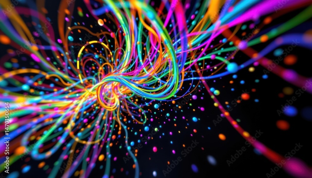 Aufkleber imagine a mesmerizing art piece capturing the essence of an abstract colorful gentle flow of bended 