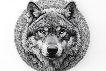 Realistic wolf head art composition high resolution images