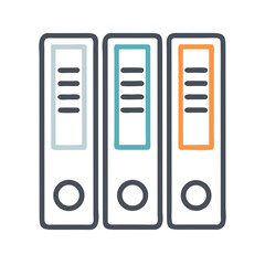 Document Binders Icon Representing File Organization and Office Recordkeeping