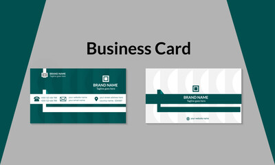 Corporate modern business card design with creative vector shapes template for commercial business