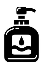 Obraz premium Plastic Bottle Pump Dispenser Icon Logo Black Vector