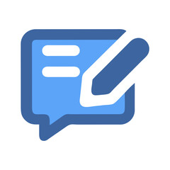 Edit Comment Icon – Message Modification and Text Editing Symbol Vector