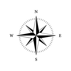 Fototapeta premium Compass vector icon