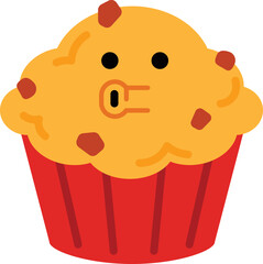 cupcake with chocolate