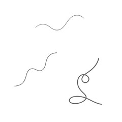 Minimalist Vector Line Art – Abstract Curved Strokes and Shapes