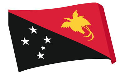 vector illustration, country flag, Papua New Guinea flag