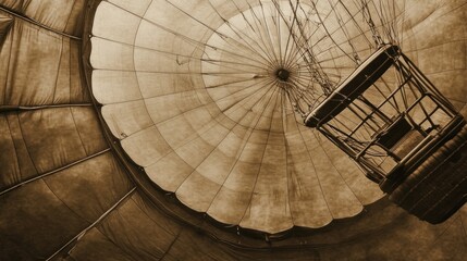 Vintage hot air balloon interior