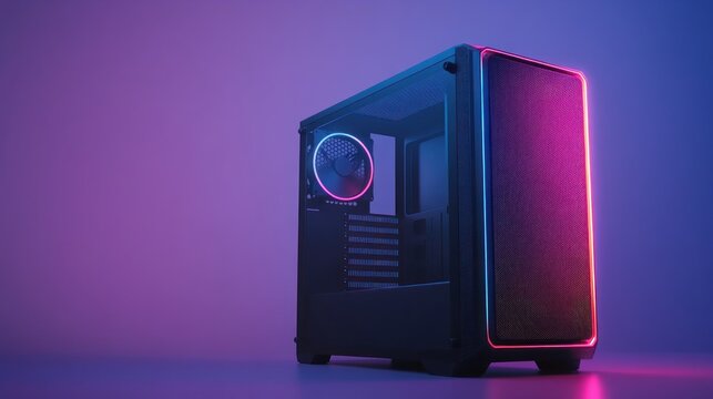 Modern gaming PC case with vibrant lighting (1)