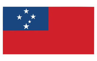vector illustration, country flag, Samoa flag