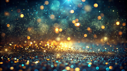 Obraz premium Sparkling Glitter Dust Bokeh Festive Celebration Background