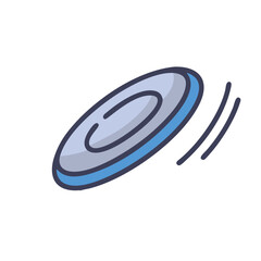 Flying Disc or Frisbee Icon &ndash; Sports, Recreation, and Outdoor Activity Symbol