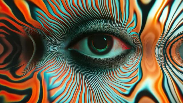 A close up view of a human eye
