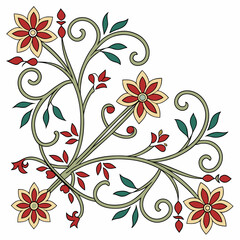 Floral vine alpona for festive entrances vector illustration 
