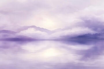 Obraz premium A soft-focus background with pale lilac and cloud white offering a tranquil gentle mood