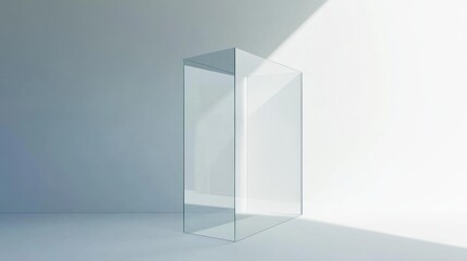 Empty glass display case