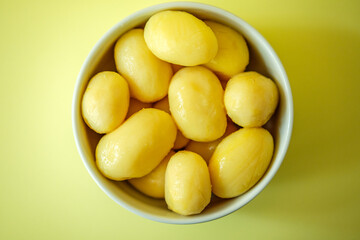 Bowl Of Cooked Vegetarian Boiled Potatoes