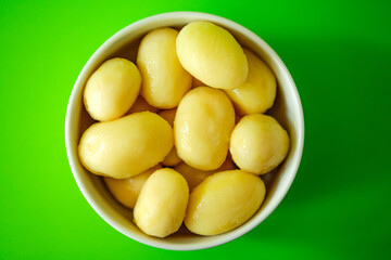 Bowl Of Cooked Vegetarian Boiled Potatoes