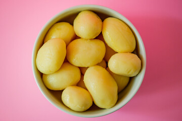 Bowl Of Cooked Vegetarian Boiled Potatoes