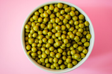 Bowl of Cooked Fresh Sweet Garden Peas