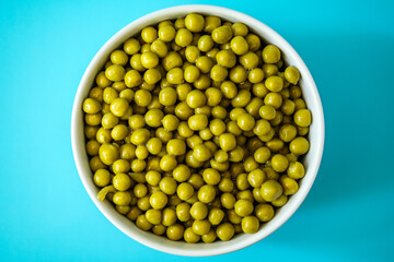 Bowl of Cooked Fresh Sweet Garden Peas