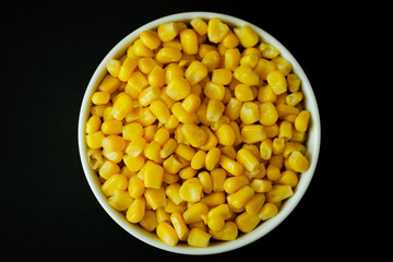 Bowl of Fresh Cooked Sweetcorn Vegetables