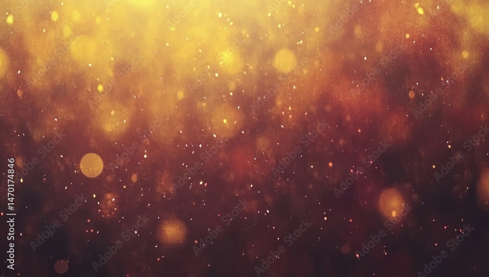Poster golden, warm, and shimmering particles. a soft, diffused light creates a dreamy, ethereal effect wit