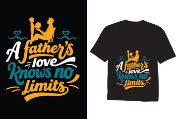 Obraz premium Father Day graphic t-shirt design in a stylized, script font.
