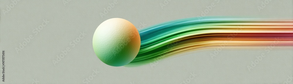Poster dynamic futuristic sphere in motion abstract design digital art minimalist environment close-up view