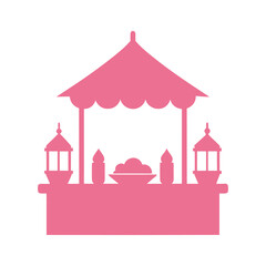 Obraz premium vector illustration of a circus tent