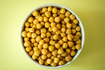 A Bowl of Cooked Healthy Vegetarian Chickpeas