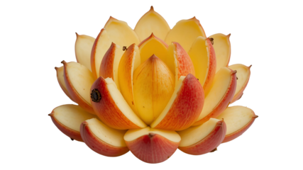 Apple flower fruit food healthy vegetarian vegan nutrition dessert snack art isolated black background on transparent background
