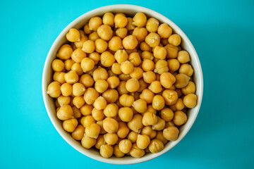 A Bowl of Cooked Healthy Vegetarian Chickpeas